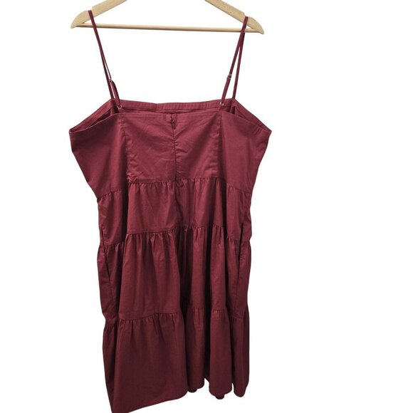 Gap Cami Tiered Dress Womens Size 20 Red Clay Boho Cottagecore Spaghetti Straps - Picture 2 of 12